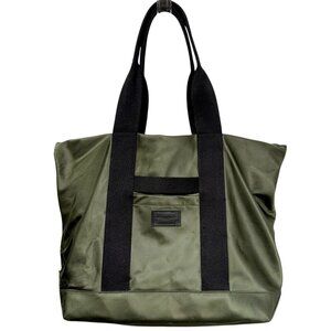Rebecca Minkoff Totebag Olive Green Satin Overnighter Carryon